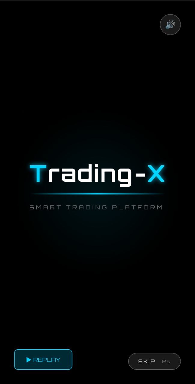 Trading-X 모바일 앱 실행 화면